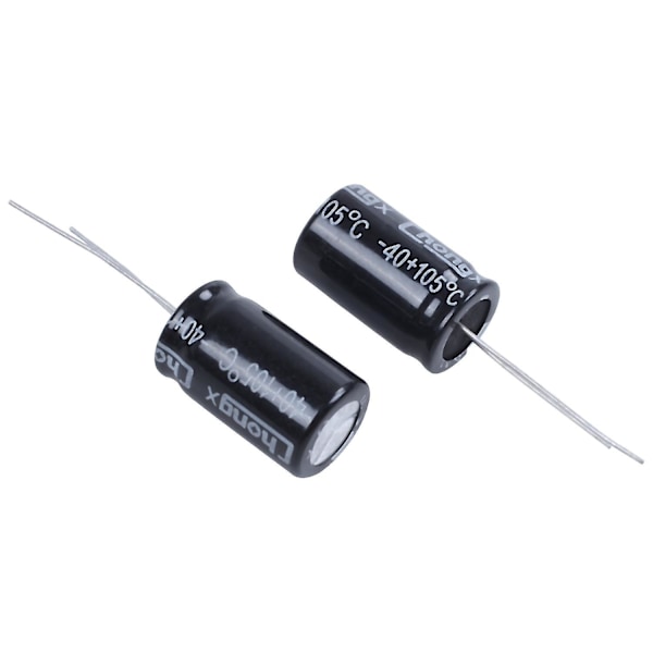 10 st 22uF 400V 105C Elektrolytkondensatorer Svarta 13mm x 21mm