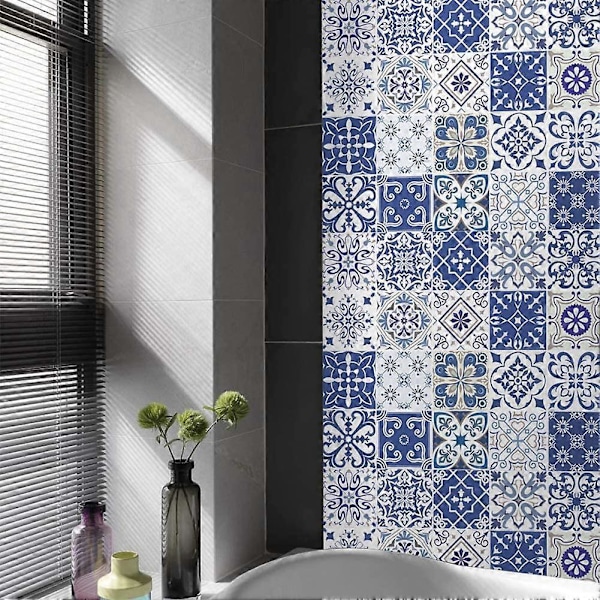 20 KPL Retro Mosaiikki Seinälaatta Siirtotarra Itseliimautuva Vedenpitävä Keittiön Kylpyhuoneen Laatta Seinätarra Vinyyli Taidetarrat Kodin Sisustus