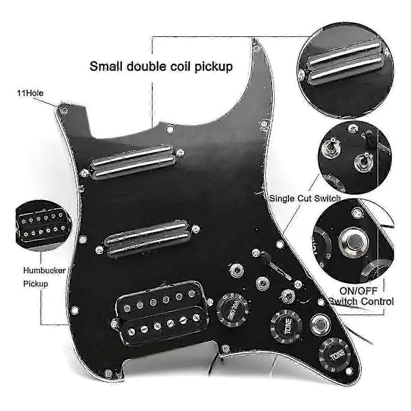 Elektrisk Gitarr Pickguard Pickup Med Singlecut-Koppling Förladdad Gitarr Pickguard För Strat G