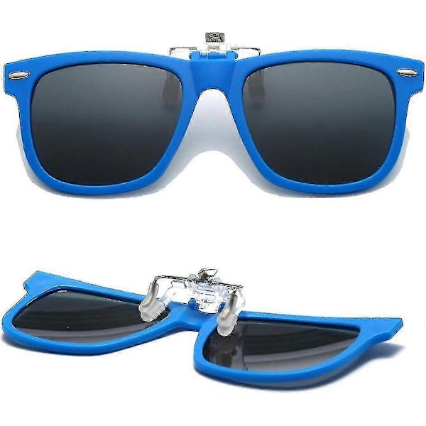 Clip-on Solglasögon för Barn Polariserade Junior Clip-on Solglasögon över Receptbelagda Glasögon UV-Skydd Flip Up Solglasögon för Pojkar Flickor