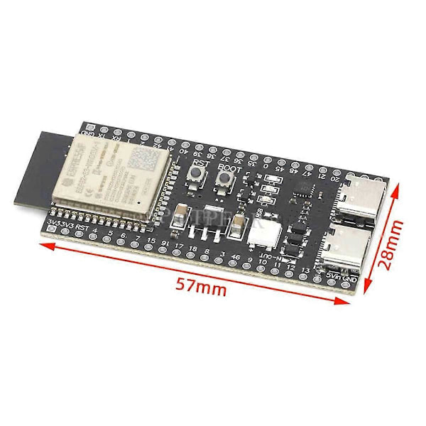 ESP32-S3 Utvecklingskort Kit Wifi BT Modul ESP32-S3-N16R8-Lödd