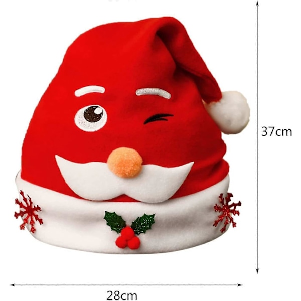 1 st julmönstrad mjuk hatt