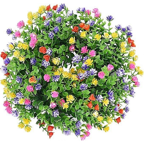 Blomsterkrans, 35 cm Vårkrans med Gröna Blad och Blommor, Gårdskrans för Ytterdörr Blomsterkrans Heminredning Daisy Dekor