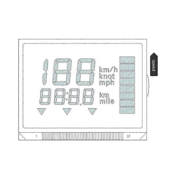 Motorsykkel Speedometer Måler Enhet Glass LCD Skjerm 6Y5-83570-A0-00 for Display