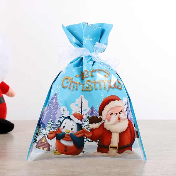 30-pack julklappsfoliepåsar, med dragsko, presentpåsar, godispåsar (stora, mellanstora, små)