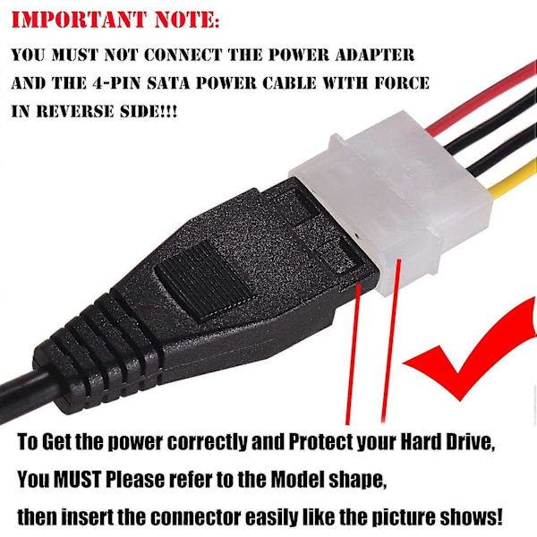 SATA PATA IDE Disk til USB 2.0 Adapter Konverteringskabel EU Plugg