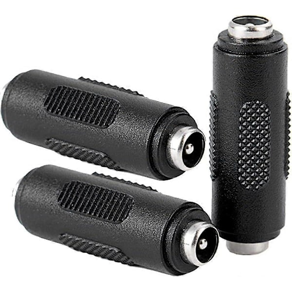 3 st DC 5.5x2.1mm Hona till Hona Strömkontakt Hona till Hona Kopplingsadapter för CCTV