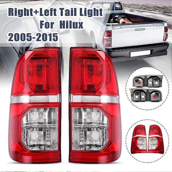 2 stk. Baklykter Bremselys Uten Pære for Toyota Hilux 2005 - 2015