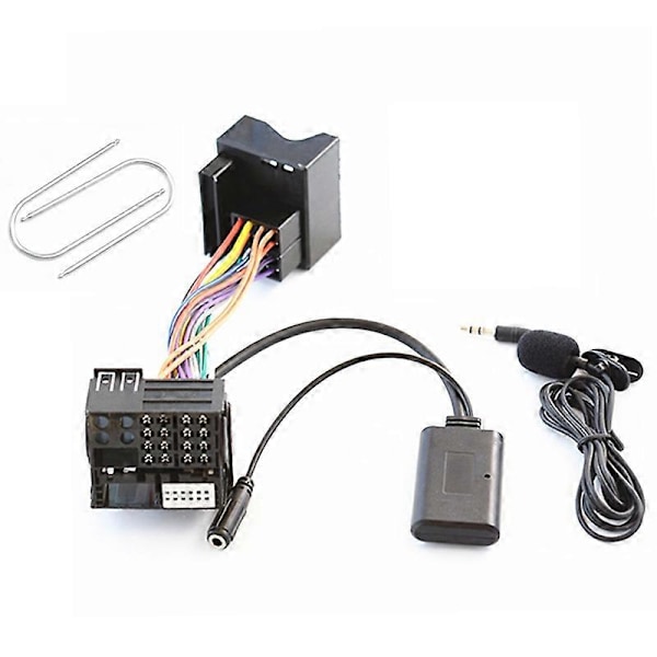 Auton Bluetooth 5.0 Aux-kaapeli Mikrofoni Handsfree Matkapuhelin Ilmainen Puhelu Adapteri Peugeot Citroen C2 C5 RD4