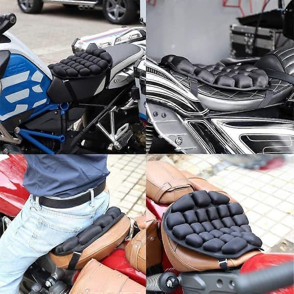 Luftmotorcykelsitsdyna Tryckavlastande Åksits Stor för Cruisers