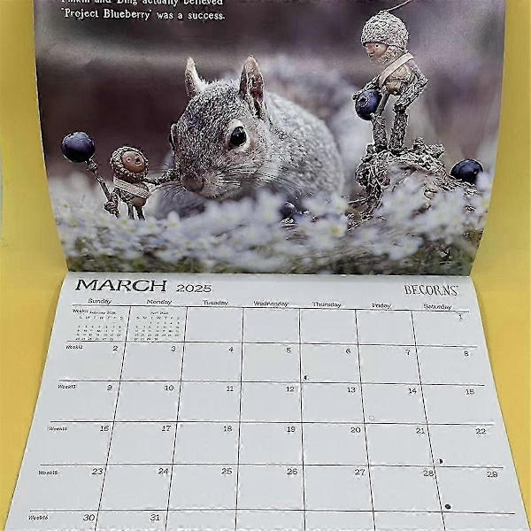 Becorns My Bird 2025 Fuglekalender Sjov Fugle Vægkalender Nytårskalender Boligdekoration