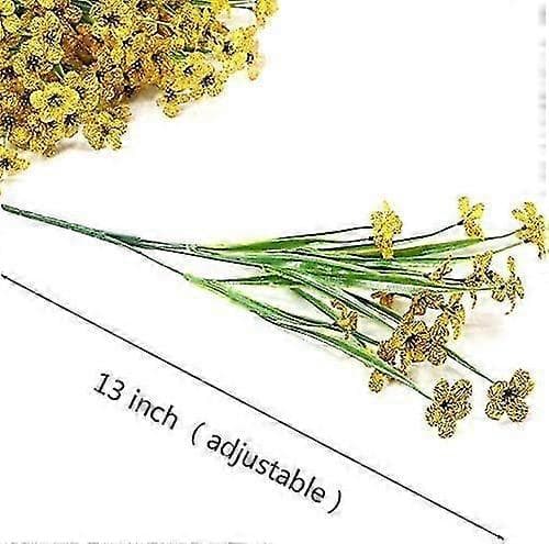 Sæt med 6 UV-resistente kunstige lilla blomster