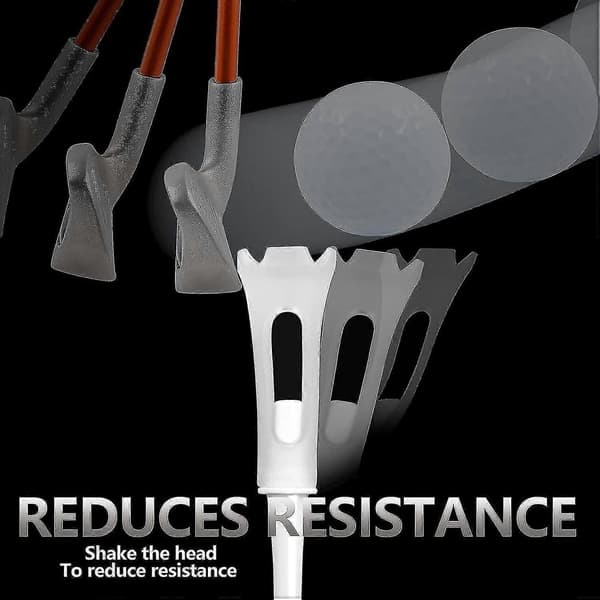 50 stk. Golf Tee Dobbeltlags Plast Bold Tee Blød Lav Hvid