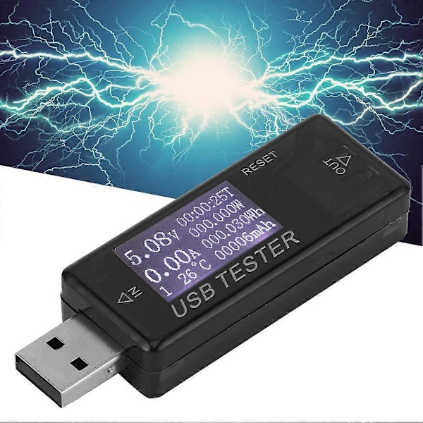 USB Digitaalinen Jännite- ja Virtamittari 8 In 1 Ilmaisin 0-5A 0-150W 4-30V