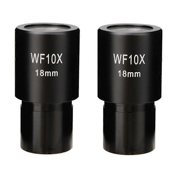 2 ST WF10X Vidvinkel Okular Biologiskt Mikroskop Optisk Lins Okular Vidvinkel 23,2mm Montering