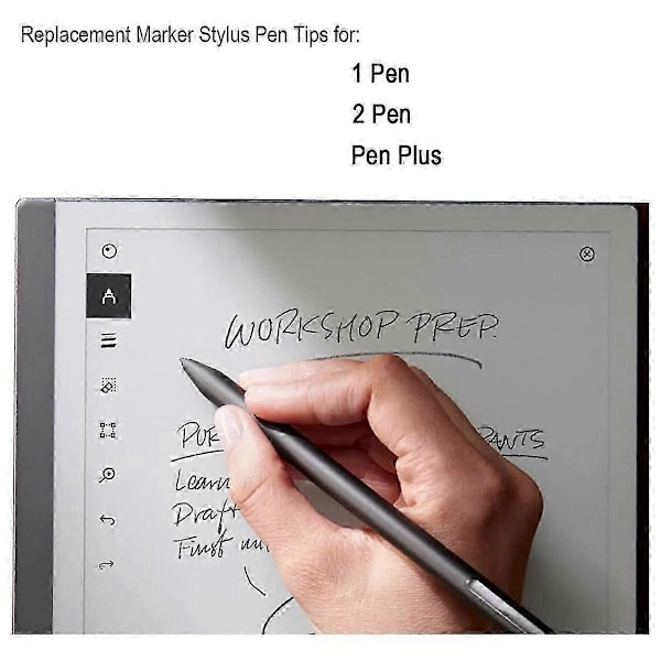Passer for 20 stk. Marker Penn-tupper Kompatibel med Remarkable 1/2 Tablet Penn, Erstatningstupper/Nibber for Remarkable 1/2 Penn-FO  SHAN  RAN  WANG
