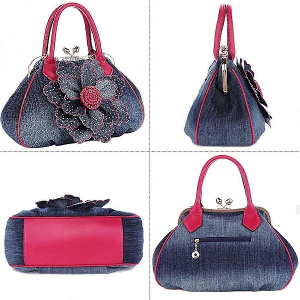 Rhinestones Blomst Dame Multipla Top Håndtag Tasker og Håndtasker Satchel Tote Taske Moderigtige Skuldertasker