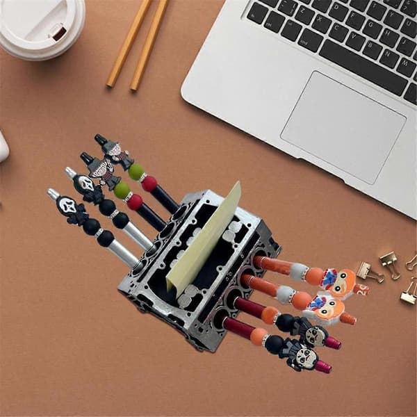 Motorblok Visitkort- & Blyantholder DIY Visitkort Holder Organizer Display Skrivebord Motor M