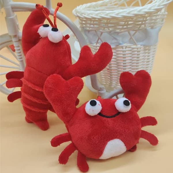 2-pack kräfta krabba docka plyschleksak väska nyckelring