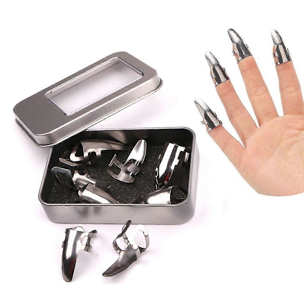8 st/förpackning Tumplektrum Set för Nagelgitarrplektrum För Gitarr Bas Banjo