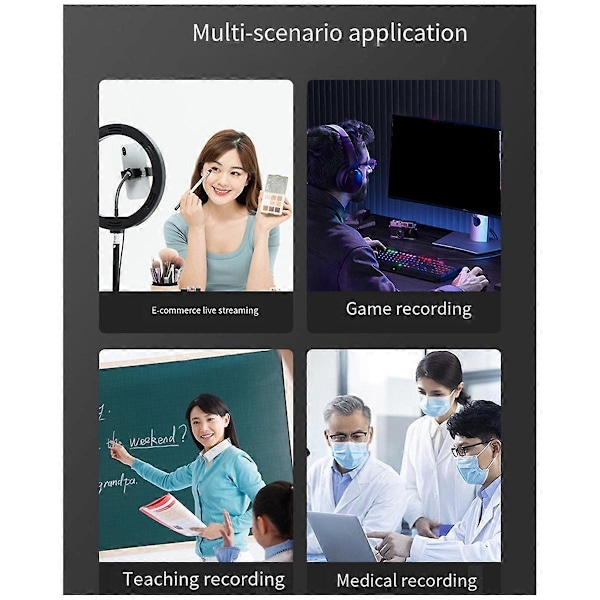 4K HD Video Capture Card USB3.0 Spillstrømming og Videoopptaker med Mikrofoninngang