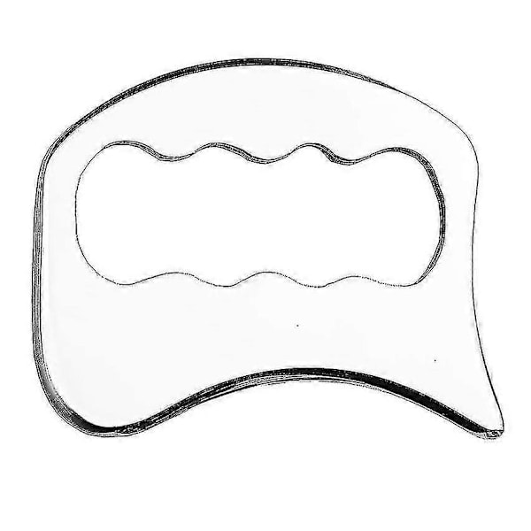 Gua Sha -työkalu hierontaan, ruostumattomasta teräksestä valmistettu Gua Sha -työkalu, lihasraappa pehmytkudosten mobilisointiin, fysioterapia, 1 kpl
