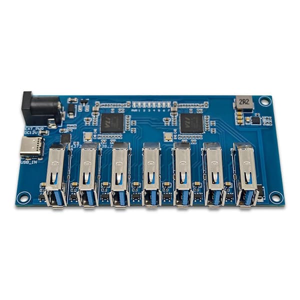 2X VL817 USB3.1 HUB-modul 1-till-7-portars hubbdelare stöder SuperSpeed/High Speed/Full Speed/Low Speed-enheter Blue