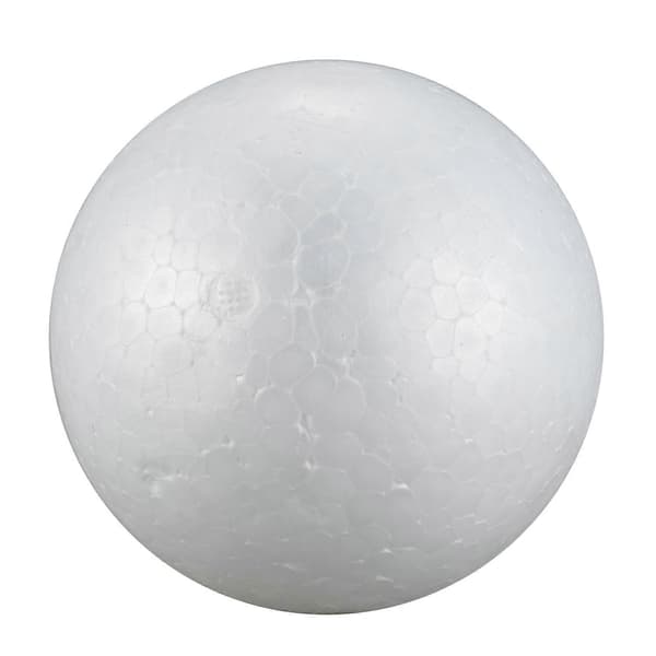 10 x Polystyren Skumkugle Sfære 10cm---Hvid