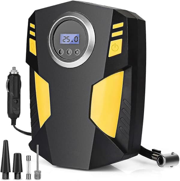 Bil Däckpump, Digital Luftkompressor Däckpump, Portabel 12v Snabb Bil Däckpump Luftpump