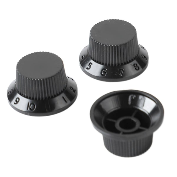 Gitarrkontrollknappset 1 Volym 2 Ton Plast Ersättningskit - 3 st