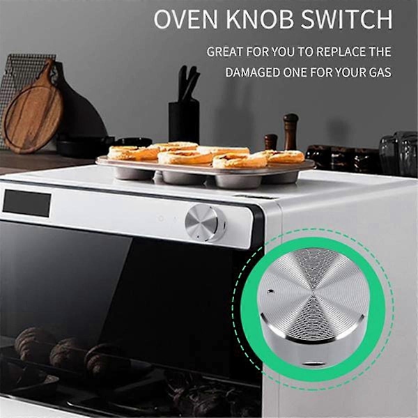 5 stk Metall Gasskomfyr Knapper 6mm Komfyr Kontroll Ovn Knapp Brenner Knapp Gass Hob Bryter Utskifting