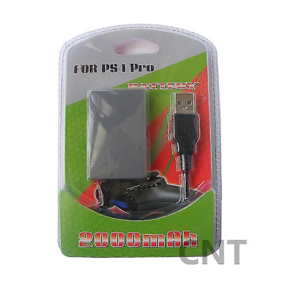 Fantastisk 2 stk 2000mah Oppladbart Batteri Kompatibel Playstation 4 Pro Ps4 Pro Kontroller