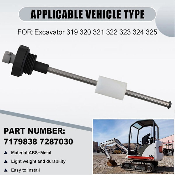 7179838 7287030 Bränsletanksmätare Nivå Givare Sensor för Bobcat 319 320 321 322 323 324 325