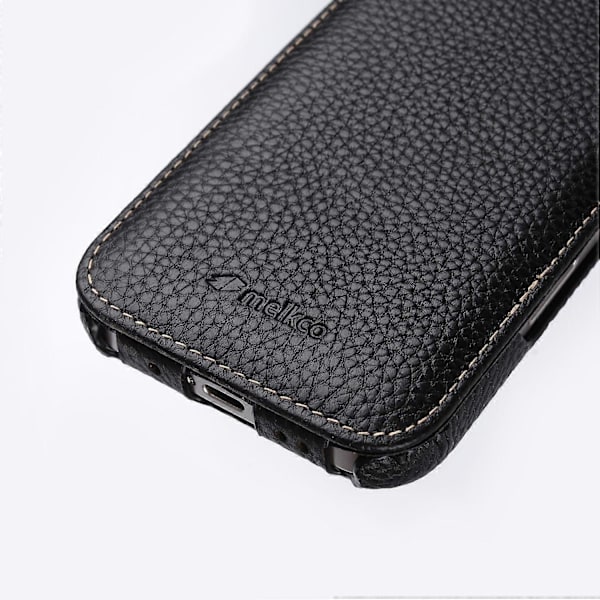MELKCO Magnetiskt Telefonfodral för iPhone Vertikalt Flip Läder + PC Stötsäkert Skyddsfodral - Grön Red 13 Pro Max