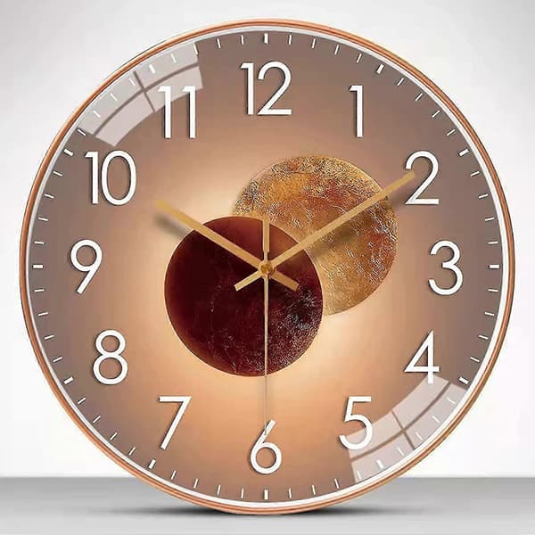 30 cm Tyst Modern Design Väggklocka - Roséguld