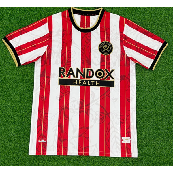 Ny vintage röd och vit Sheffield Football Training T-shirt Ferdinand NO.5 XL