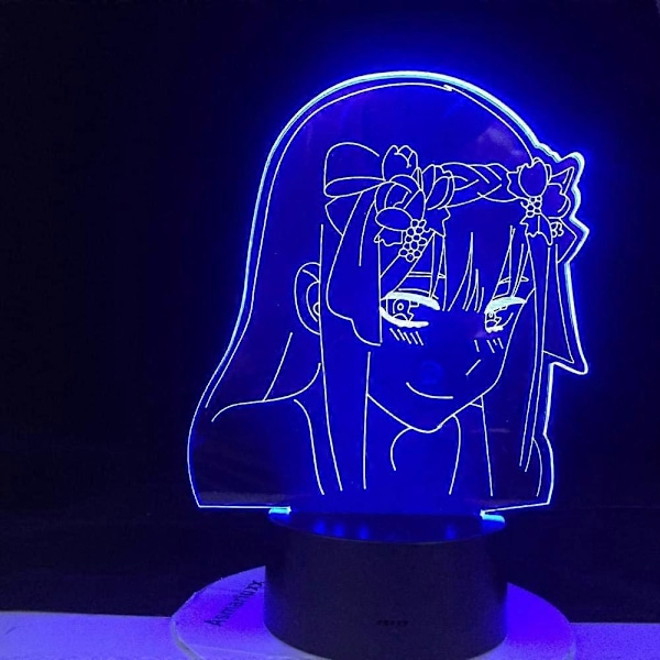 3D Illusion Lampa Anime Zero Two Figur Ny Nattlampa Barn Flickor Sovrum Dekor Lampa Manga Gåva Anime Lampa LED Nattlampa för Barn 7 Färg Touc