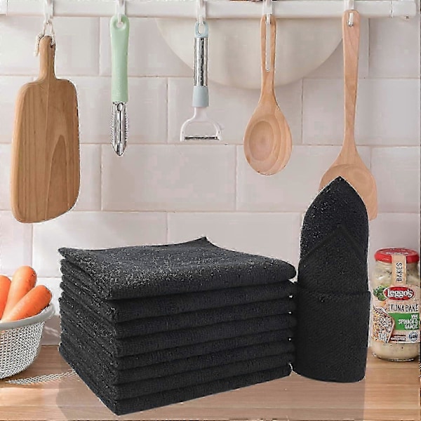 9 Pakke Mikrofiber Kluter, Gjenbrukbar Oppvaskklut for Kjøkken, Slitesterk & Hurtigtørkende Kjøkkenkluter, Svært Absorberende Mikrofiberklut, M