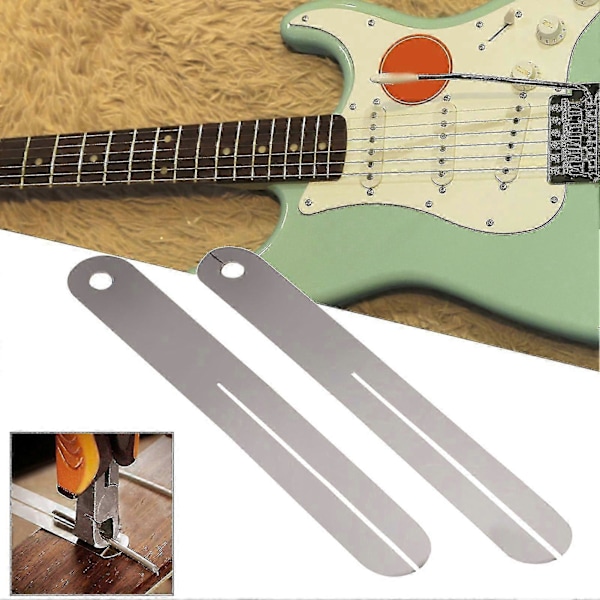 2 stk. gripebrettbeskytter, høy stabilitet, rustsikker, metallinstrumentrekvisita, gitarbåndbeskytter for dressing av bånd