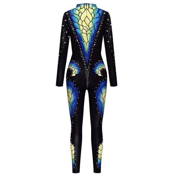 Kvinnor Halloween kostym Stretch Skinny Catsuit Jumpsuit Body style 2 M