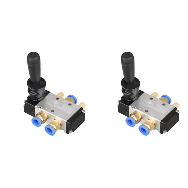 2X 5/2-vejs pneumatisk luft håndtag betjent ventil manuel kontrol 2 position 3 5Port Push-Pull 4H210-08