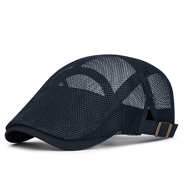 Ivy Hatt för Män Sommarhatt Andningsbar Mesh Enfärgad Basker Newsboy Gatsby Hatt Blue