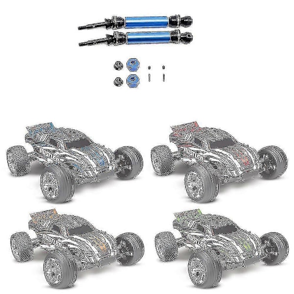 2 st Metall Bakre Drivaxlar Cvd Kompatibel 1/10 Traxxas Slash Rustler Stampede Hoss Vxl 4x4 2wd Rc Bil Uppgraderingsdelar, 2