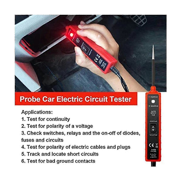 Em285 Automatisk kretstester Elektrisk systemtester Multifunksjonell drivtestpenn 6-24v Auto Circui