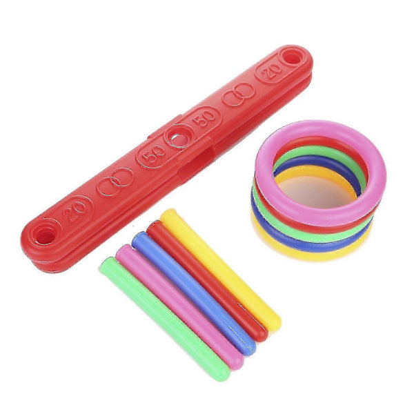 Ring Toss Spil Quoits Hoopla Sæt Quiots Pløkker Reb Mål Børn Havefest js well
