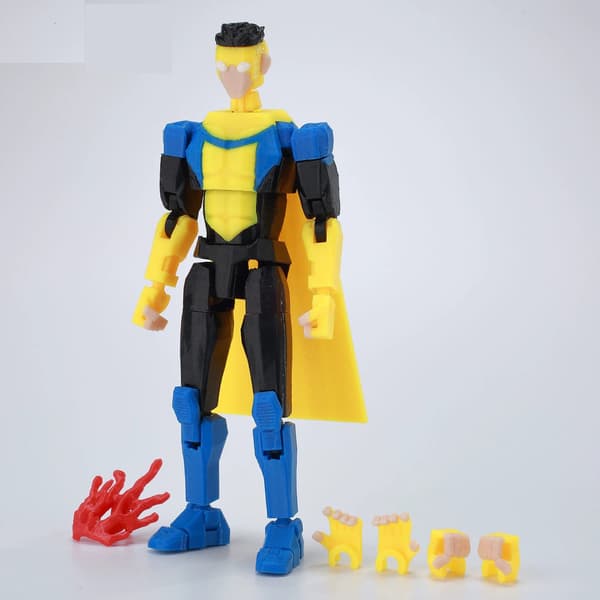 Lucky flerledad dockfigur monteringsleksak 3D-printad docka helkropps stresslindrande artefakt Tech Jacket [Comic]