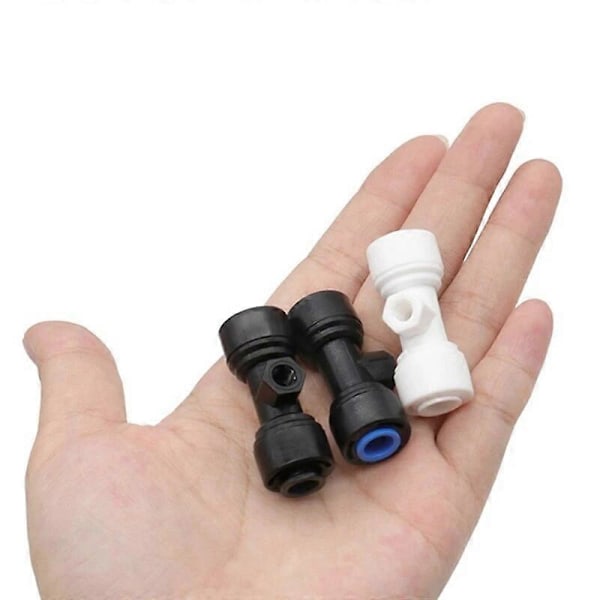 10 stk 065cm 1/4 tommers tåkenøkkel T-stykker tilkoblinger for utendørs kjøling terrasse tåkesystem dyser gjenger Q84D
