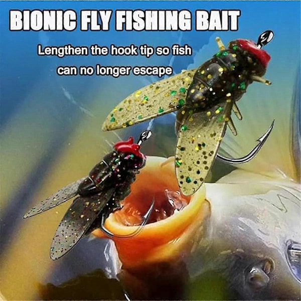 Grönt Bionic Flugfiske Bete, Lockbete Bionic Flugfiske Bete med Insektslockbete