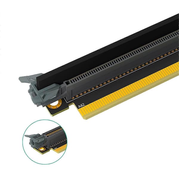 PCI-E 16X 3.0 90 Graders Omvendt Han til Hun Riser Kort til 1U Server (Installationsretning Mod CPU)