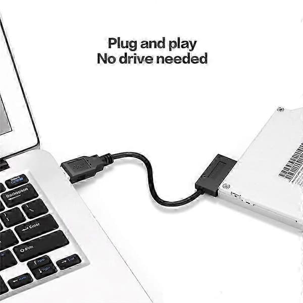 35CM USB Adapter PC 6P+7P CD DVD Rom SATA til USB 2.0 Konverter Slimline Sata 13 Pin Drev Kabel til